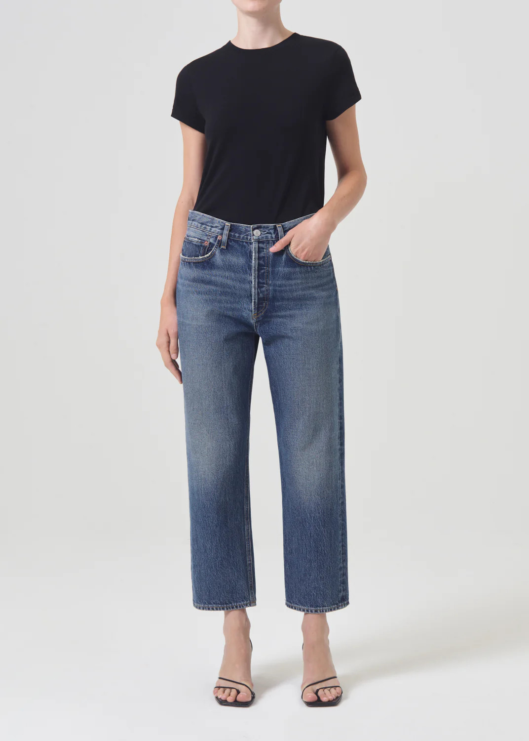 90's Crop Mid Rise Straight in Imagine | AGOLDE