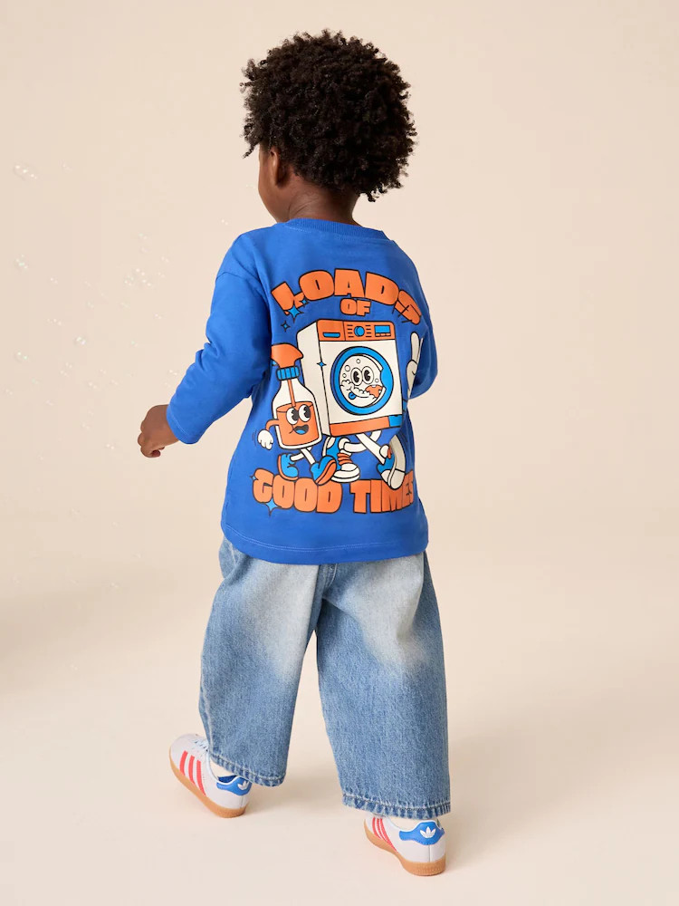 Blue Long Sleeve Graphic T-Shirt (3mths-7yrs) | Next US