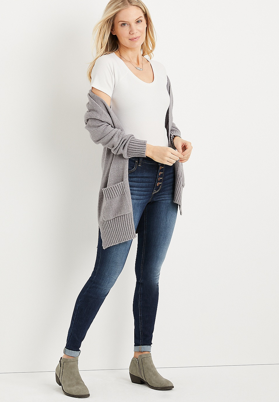 24/7 Jordan Ribbed Scoop Neck Tee | Maurices