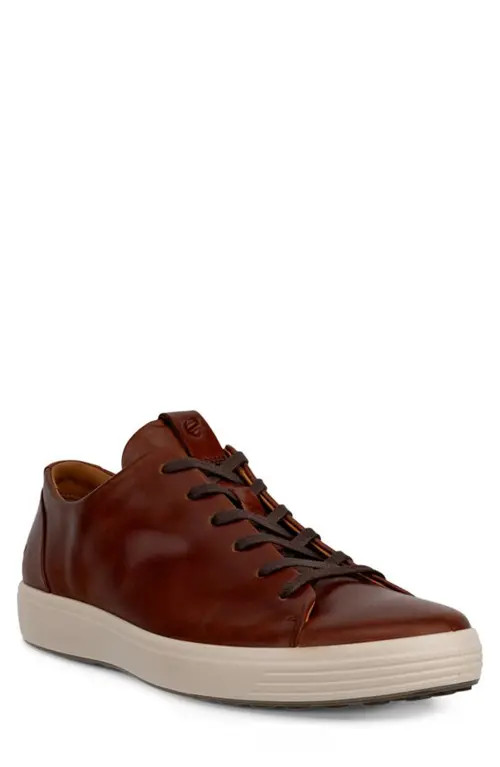 ECCO Soft 7 Premier Sneaker in Cognac at Nordstrom, Size 15-15.5Us | Nordstrom