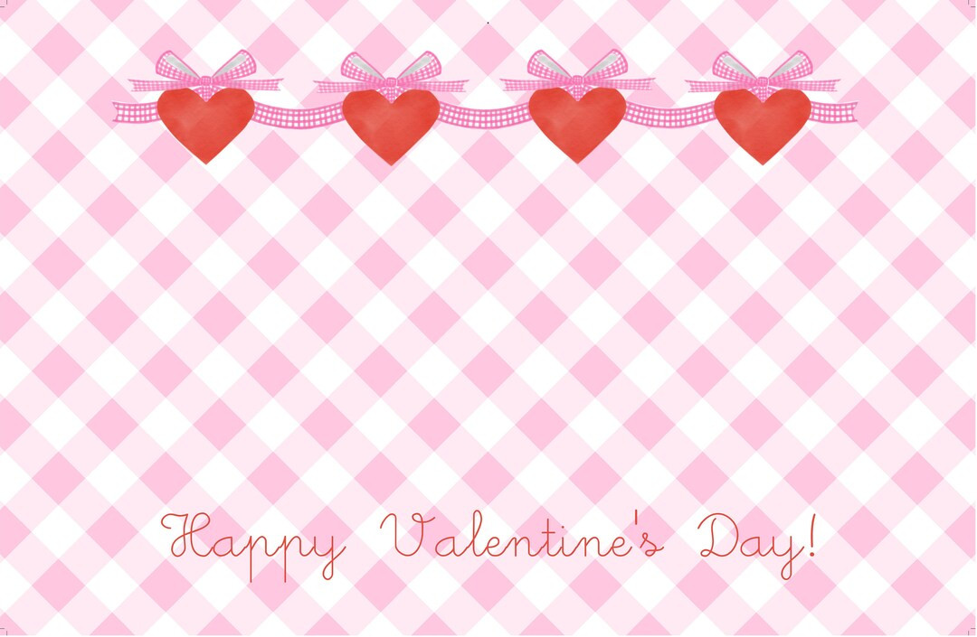 Paper Placemats - Valentine Plaid - Set of 12 - Etsy | Etsy (US)