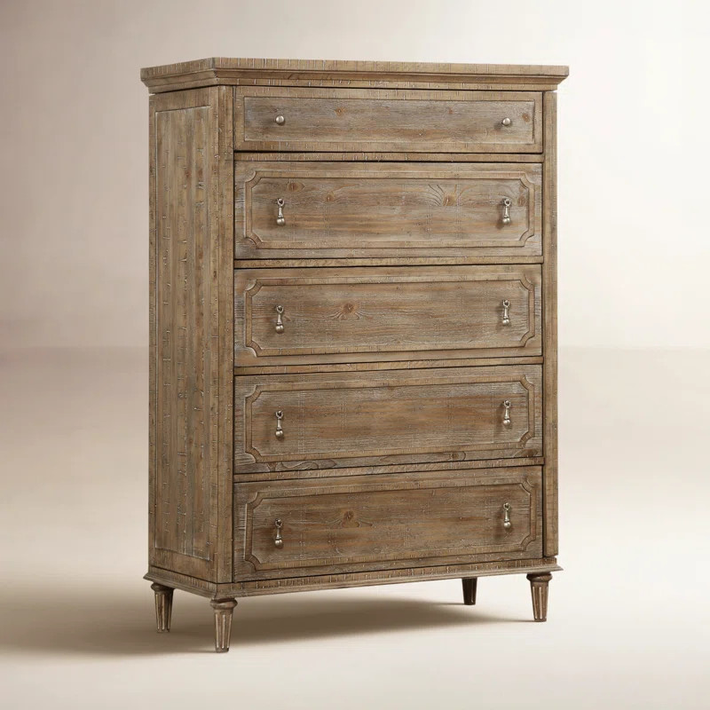 Kellyton 42" Wide 5-Drawer Chest in Sandstone Buff | Wayfair North America