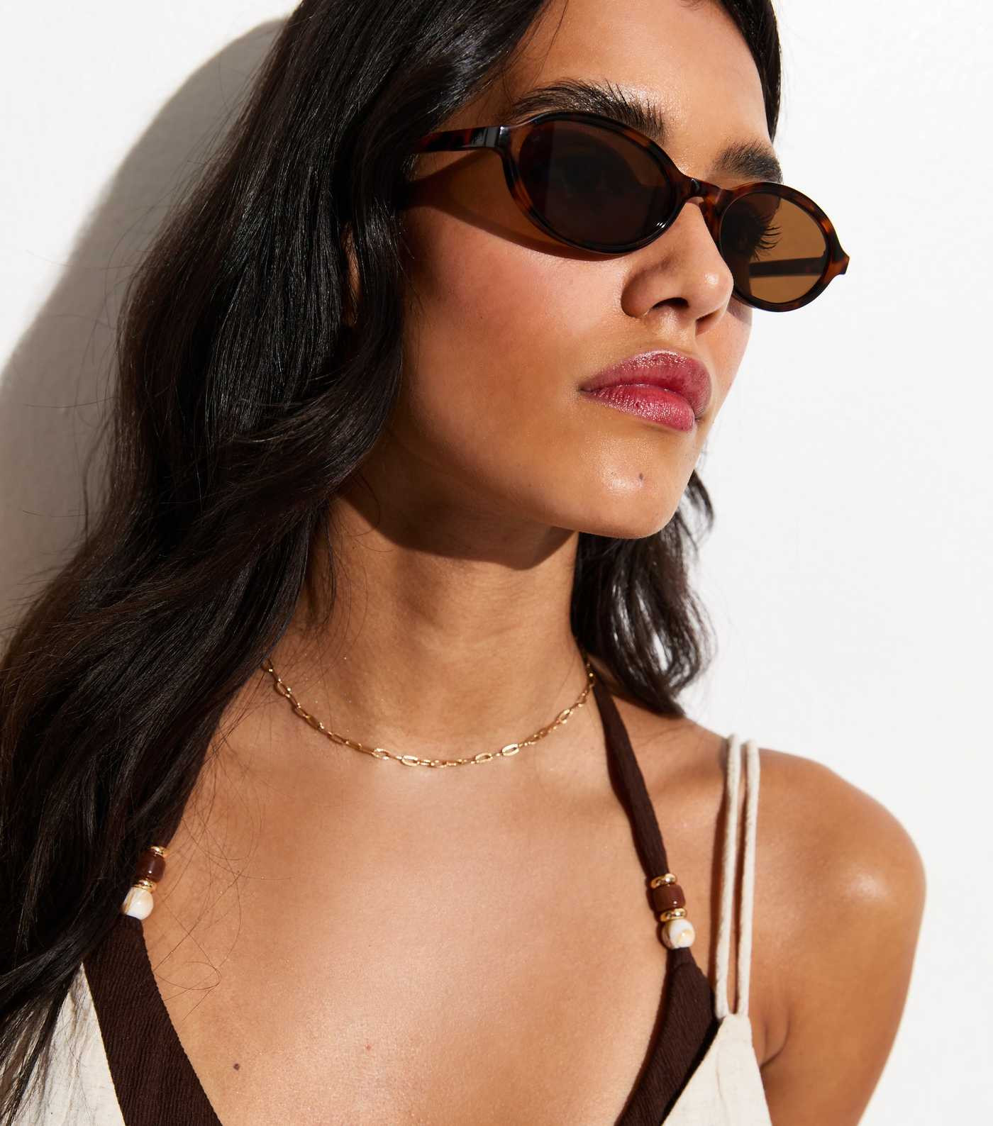 Brown Tortoiseshell Oval Sunglasses | New Look | New Look (UK)