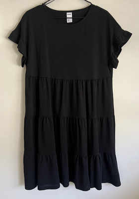 KMART ANKO Women's Black Smock Tiered Dress (Size 10) | eBay AU