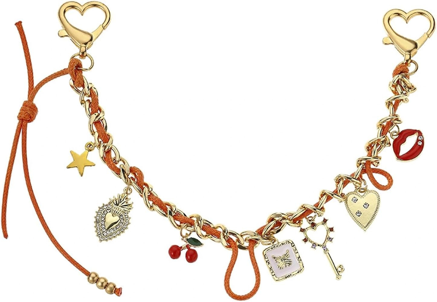 LRTJ Designer Keychain,Cool Heart Bag Charms for Handbag,Cherry Purse Charms for Tote Bag for Wom... | Amazon (US)