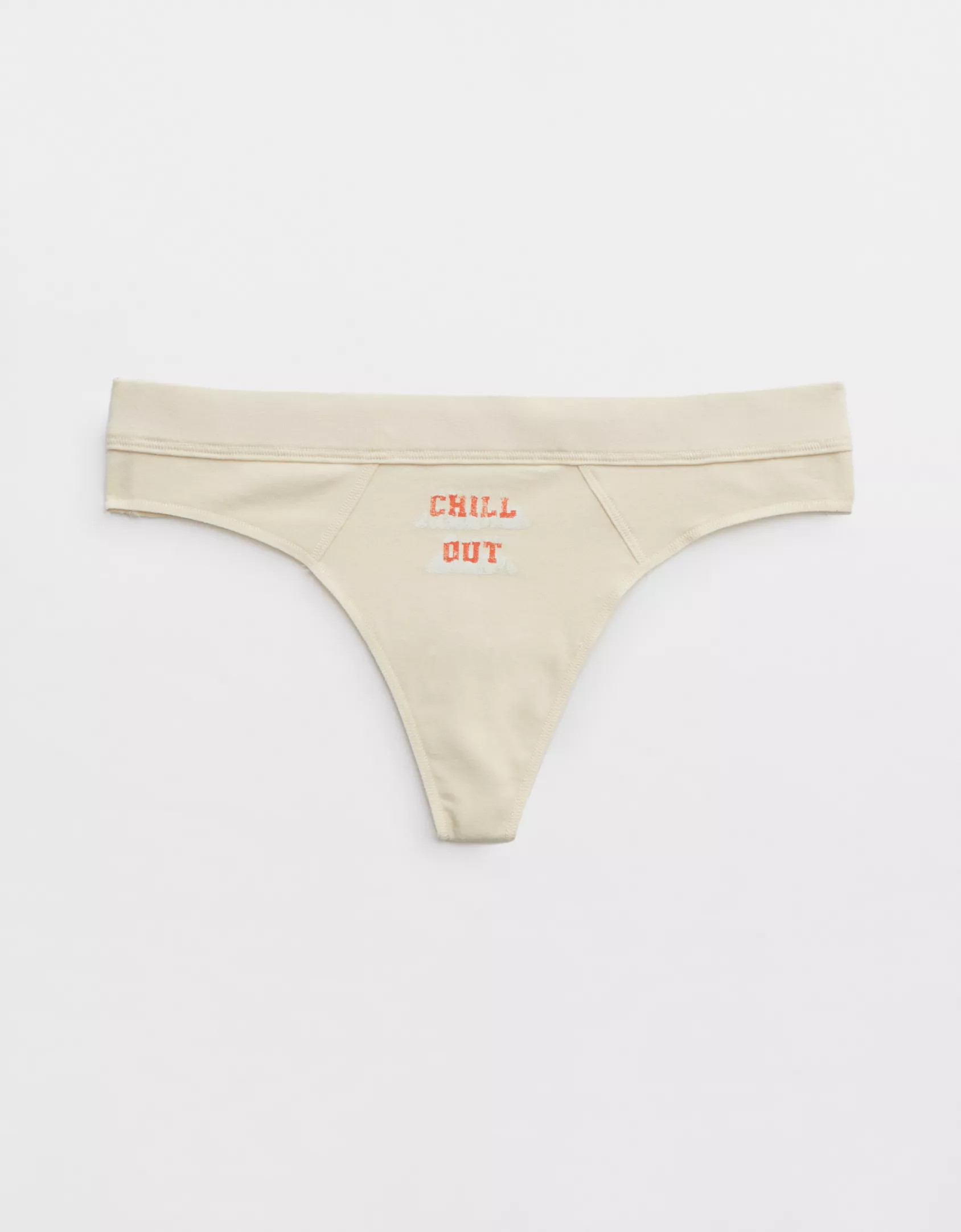 Aerie Cotton Holiday Thong Underwear | Aerie