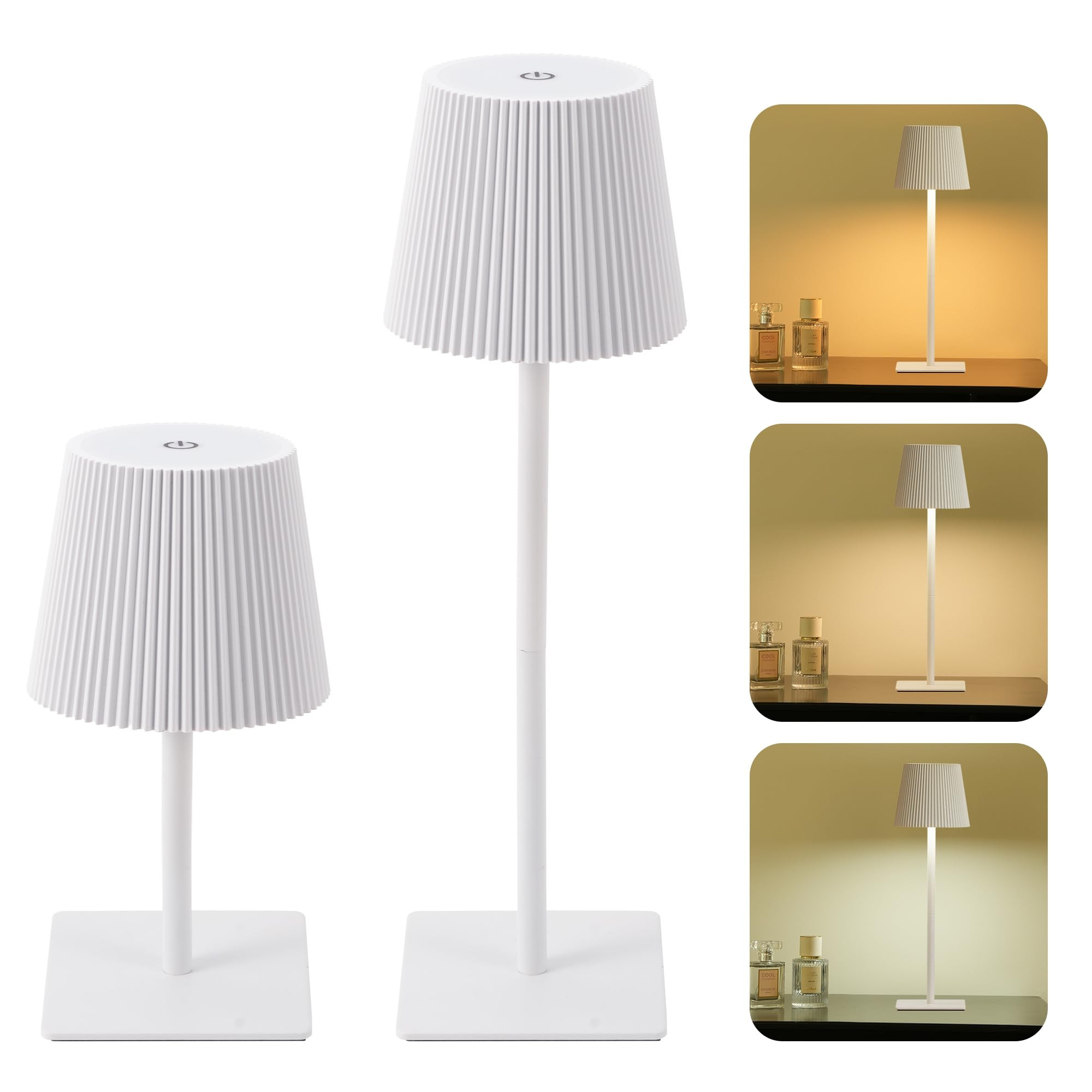 LUTEC 2 Pack Cordless Table Lamp,6000mAh Rechargeable Battery Operated Desk Lamp,Two Adjustable H... | Amazon (US)