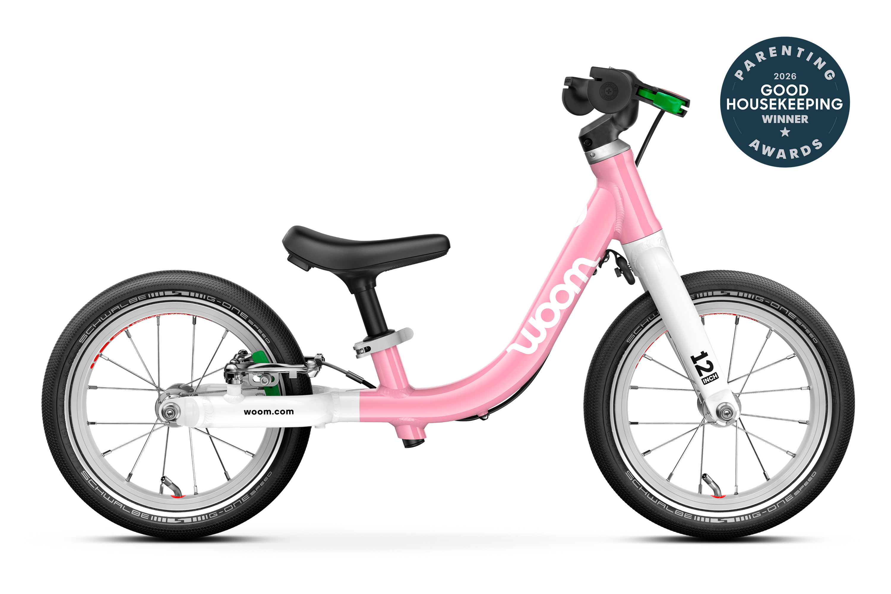 woom GO 1 US - Balance bike - 12 inches - 1.5 – 3.5 Years - powder pink | woom bikes USA