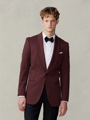 Burgundy Shawl Jacket Tuxedo | The Black Tux