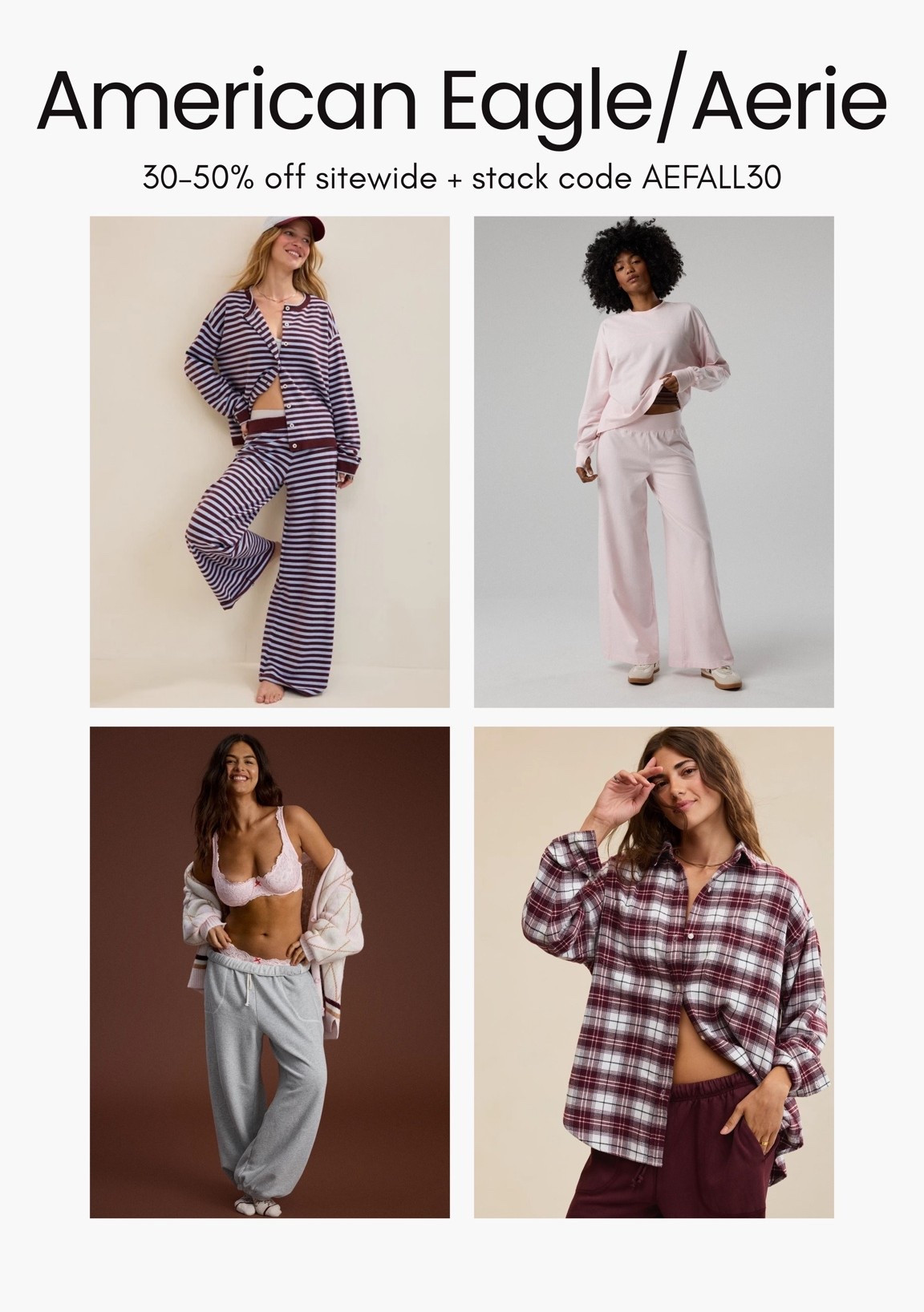 [9/25/26] Aerie sale |30-50% off sitewide + additional 30% off with code AEFALL30

#LTKSeasonal #LTKSaleAlert #LTKPetite