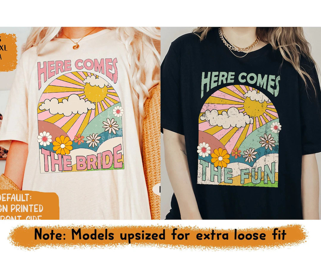 Retro Bachelorette Party Shirts, 70s Hippie Bachelorette Shirts, Groovy Bride, Bridesmaid Shirt, ... | Etsy (US)