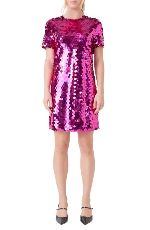 Endless Rose Sequin Minidress in Fuchsia at Nordstrom, Size X-Small | Nordstrom