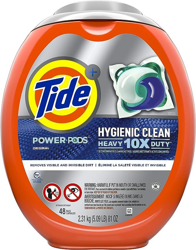 Tide Hygienic Clean Heavy 10x Duty Power PODS Laundry Detergent Pacs, Original, 48 count, For Vis... | Amazon (US)