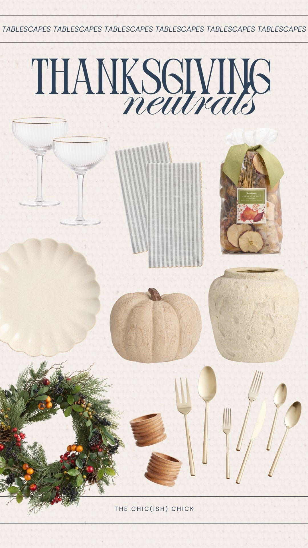 Thanksgiving neutral hosting finds. Scalloped plates and decorative pumpkins create the perfect Thanksgiving tablescape this season. 

#LTKStyleTip #LTKHome #LTKSeasonal