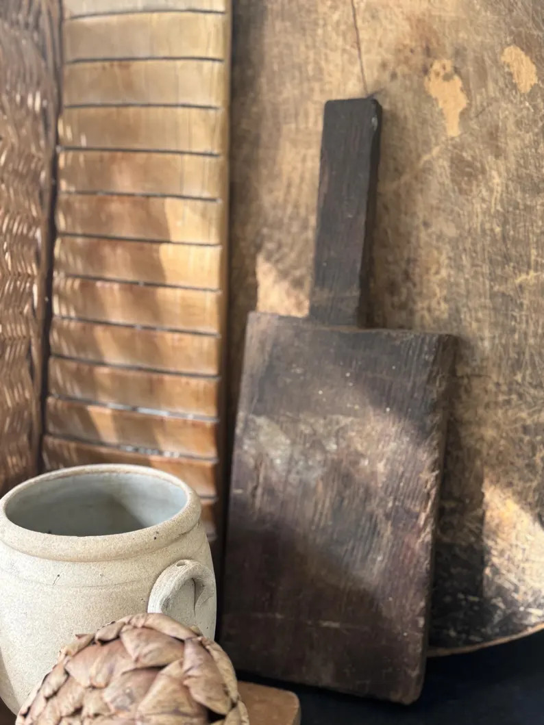 Antique European Cheese Board – Primitive Wooden Cutting Board – Rustic Farmhouse Kitchen Dec... | Etsy (US)