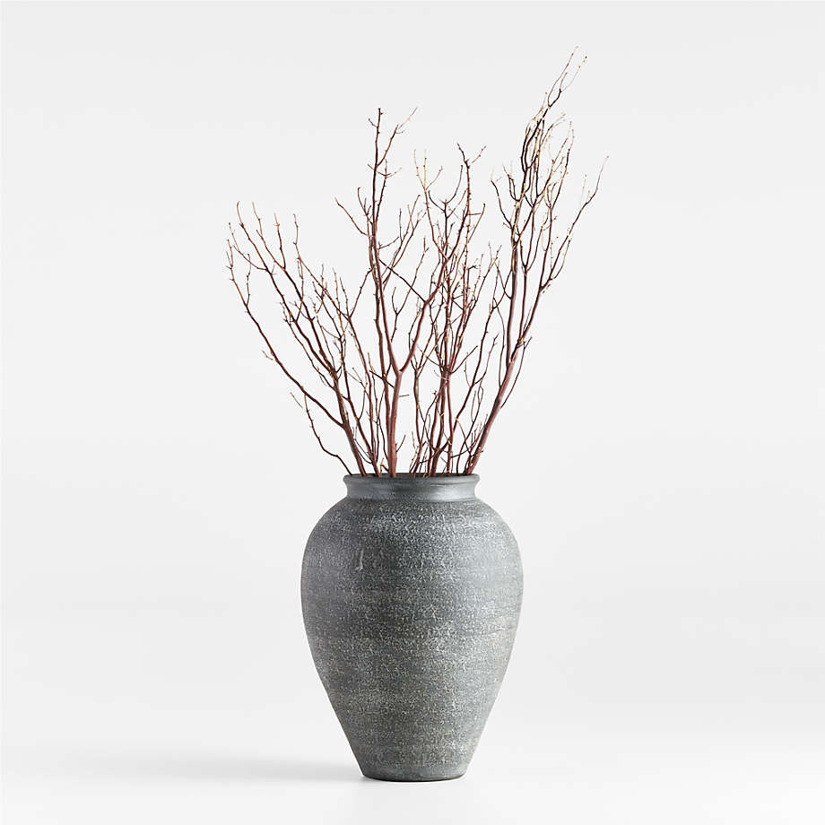 Ophelia Matte Large Black Vase 17" + Reviews | Crate & Barrel | Crate & Barrel