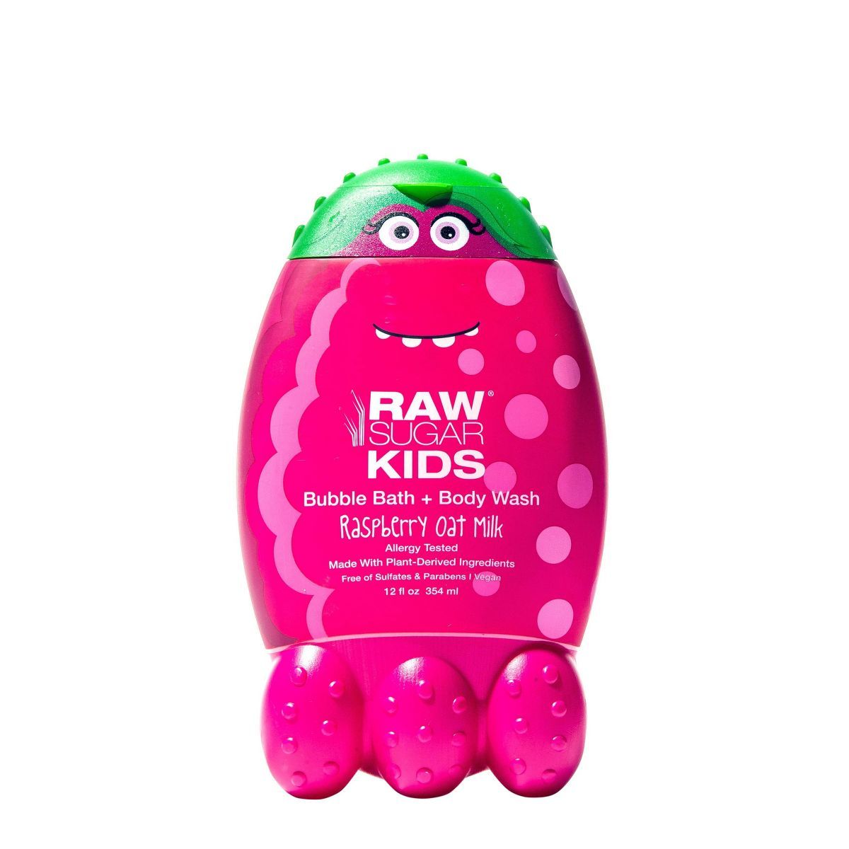 Raw Sugar Kids' Bubble Bath + Body Wash - Raspberry Oat Milk - 12 fl oz | Target