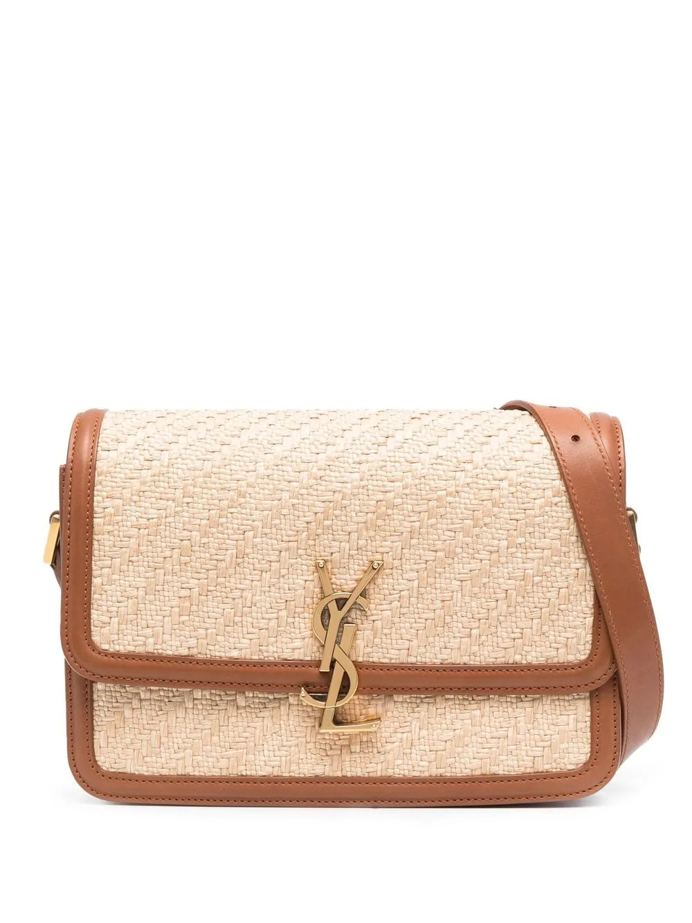 Saint Laurent Solferino Raffia Shoulder Bag - Farfetch | Farfetch Global