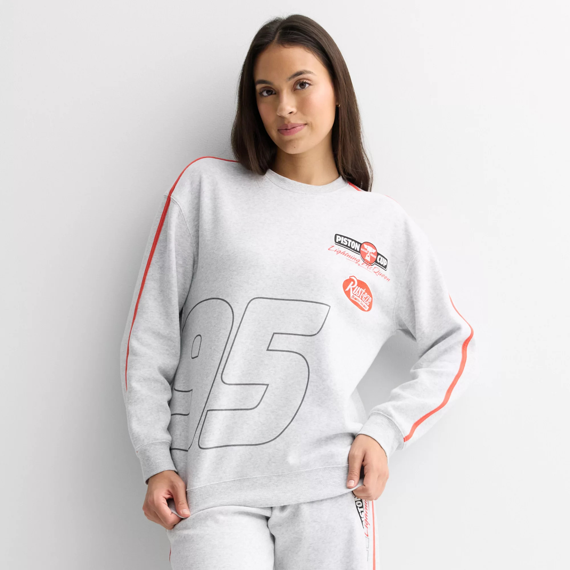 Juniors' Disney / Pixar Lightning McQueen Graphic Crew Pullover | Kohl's