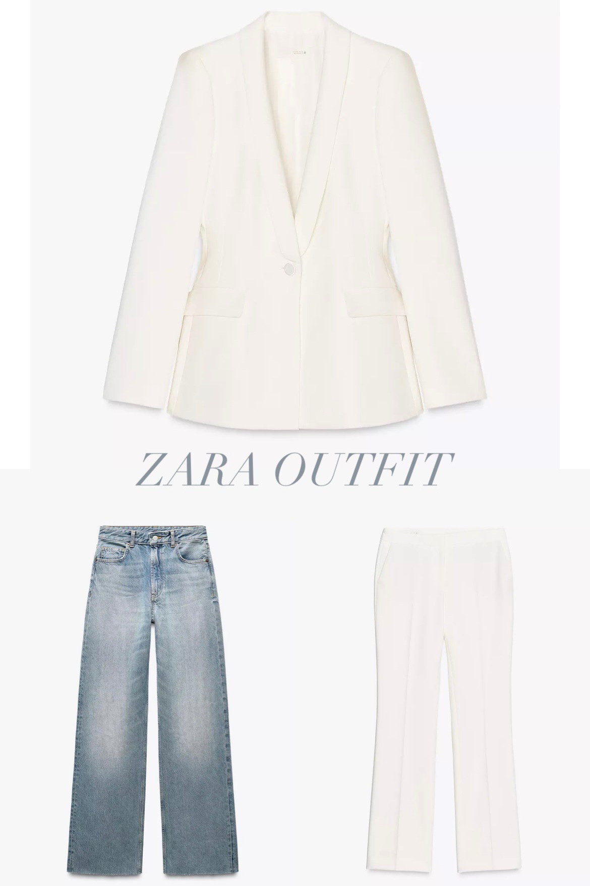 Zara outfit / blazer e pantaloni bianchi 
completo laurea bianco / occasione speciale

#LTKitalia #LTKspring #LTKeurope