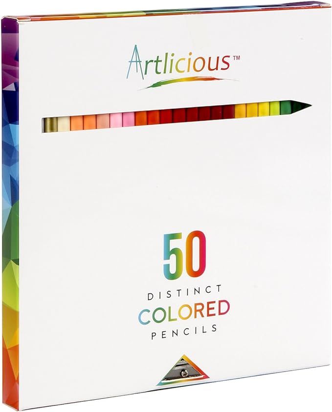 Artlicious Colored Pencils, 50 Colors, Colored Pencils for Kids Color Pencil Set Colored Pencils ... | Amazon (US)