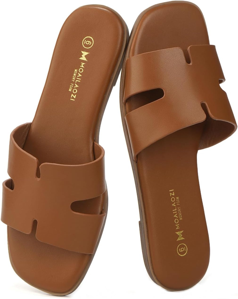 Women's Dressy Flat Sandals, Slip On Slide With Comfortable Memory Foam Support, Summer Beach Slide | Amazon (US)