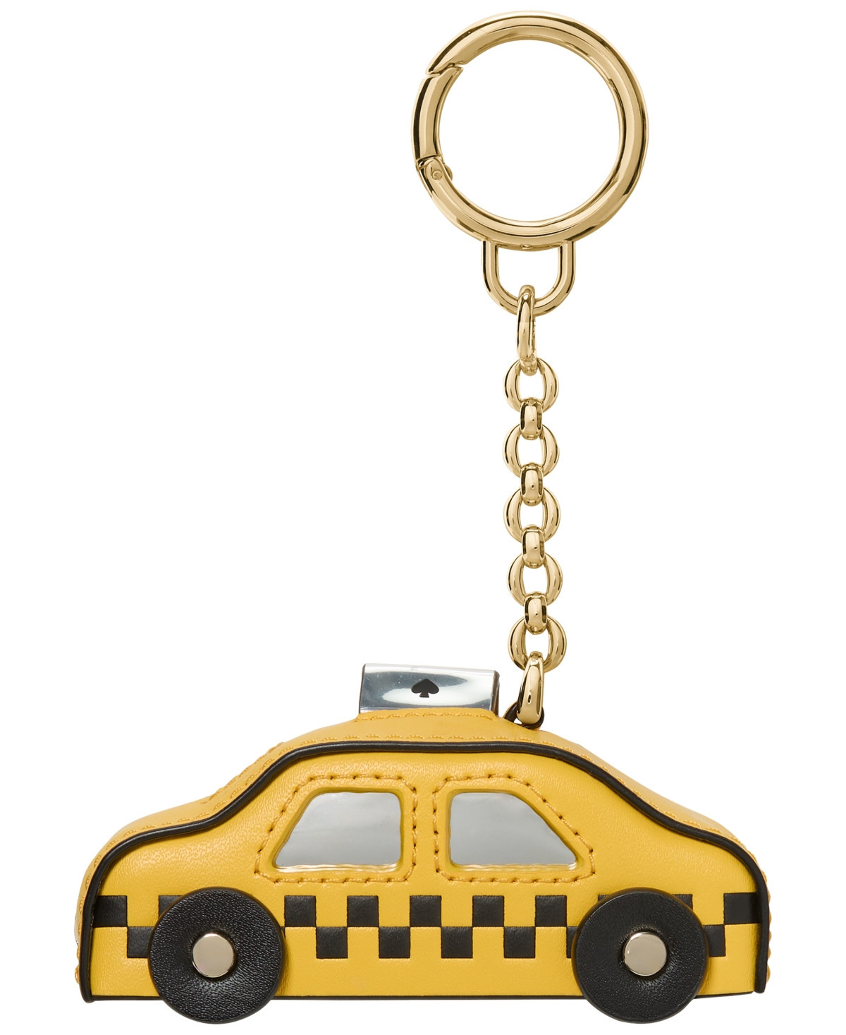 kate spade new york On a Roll Taxi Leather Bag Charm - Yellow Multi | Macy's