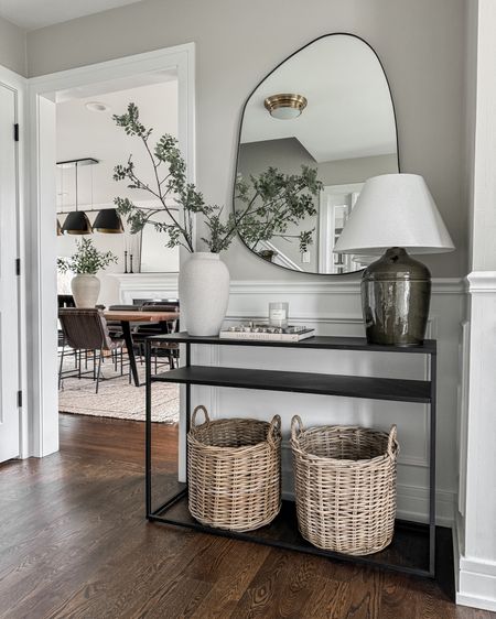Organic, earthy, and modern  console table styling in our entry. This console table has been a staple and SO affordable!!! You can style it so many ways! 

#LTKHome #LTKStyleTip #LTKSaleAlert