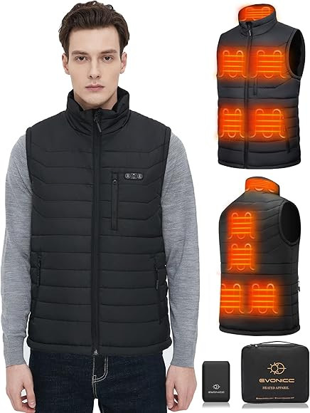 Evonicc Heated Vest for Men with 7.4V 16000mAh Battery Pack Included, Men's Warming Heated Vest, ... | Amazon (US)