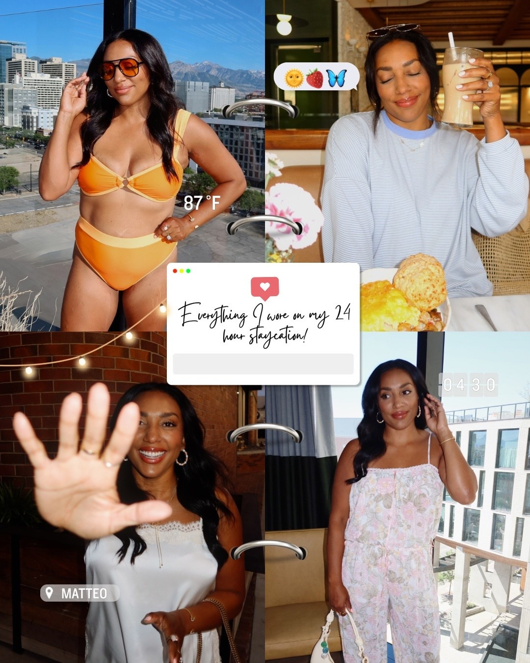 Everything I wore on our staycation! Swim is from 93 playstreet, and striped set is one loved babe!

#LTKootd #LTKTravel #LTKMidsize