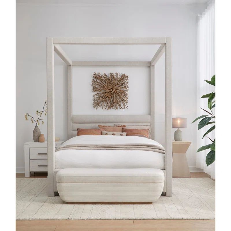 Herma Upholstered Canopy Bed | Wayfair North America