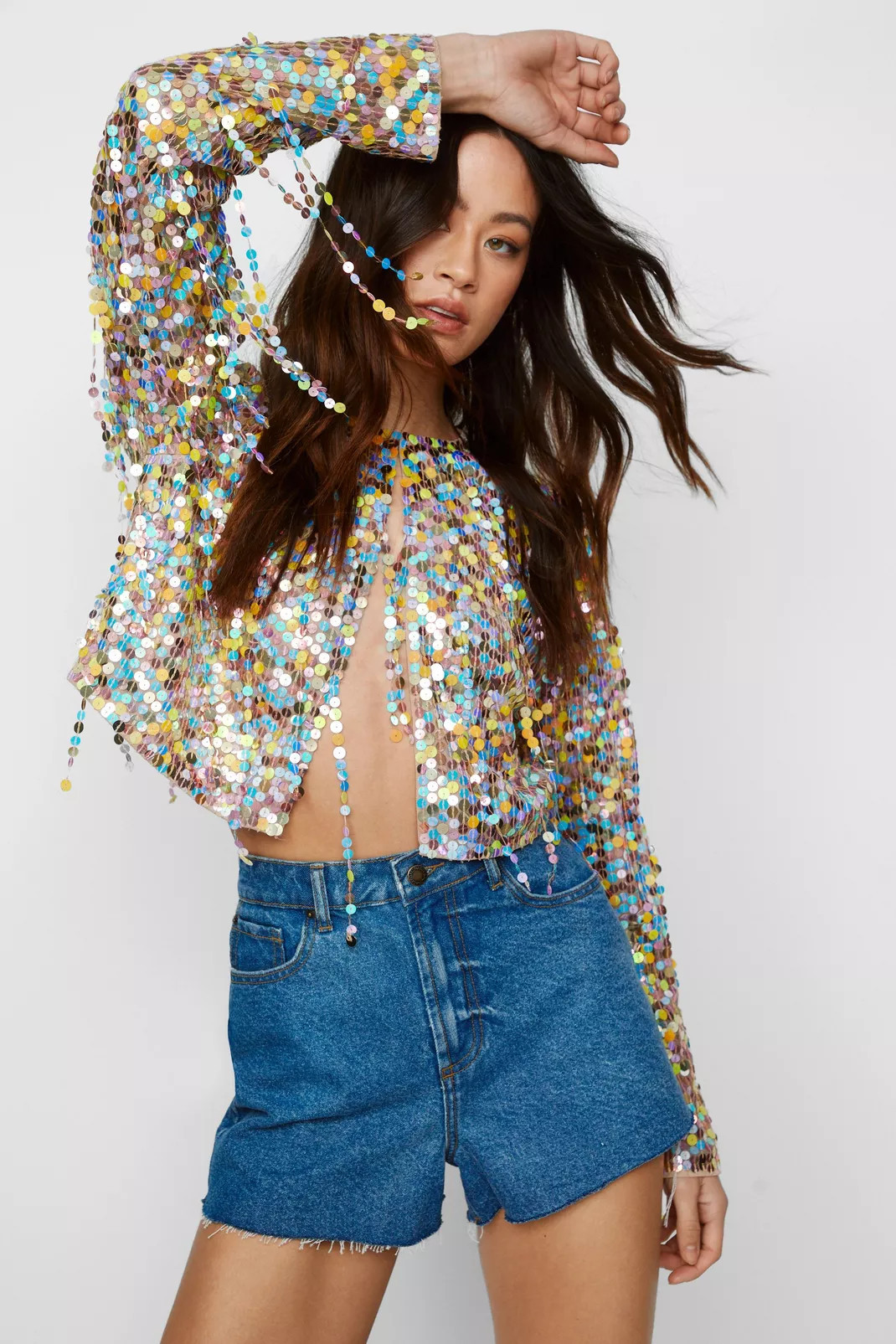 Sequin Coloured Fringe Jacket | Nasty Gal US