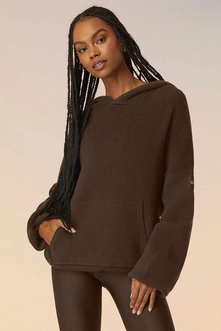 Scholar Hooded Sweater - Espresso | Alo Yoga