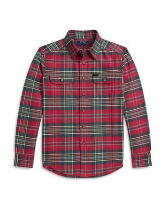 Boys' Plaid Cotton Flannel Workshirt - Big Kid, Little Kid | Bloomingdale's (US)