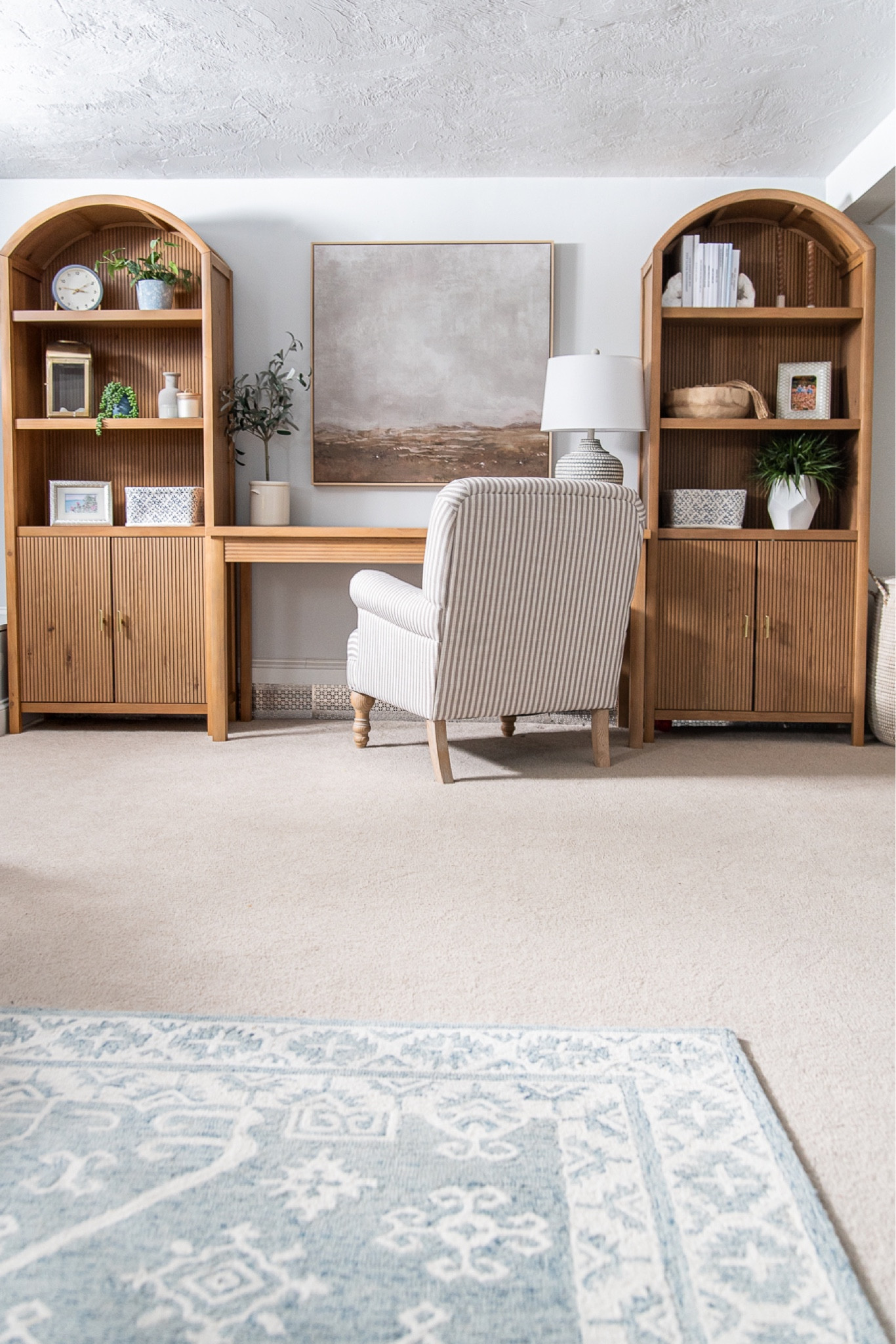 Basement work space, office space, bookcase, target, armchair, desk, lamp, cabinet, playroom, family room 

#LTKkids #LTKfamily #LTKhome
