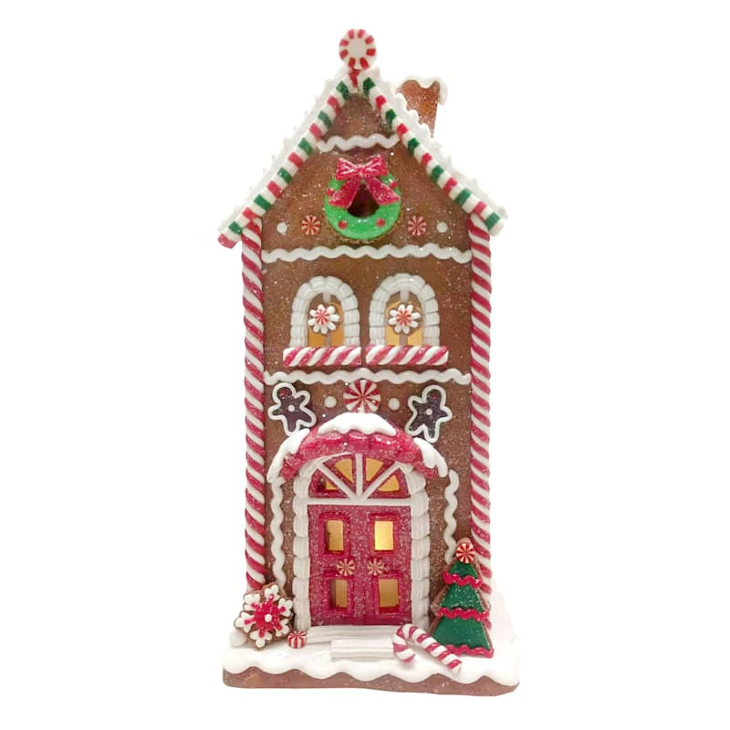 Gingerbread Lane LED Claydough Gingerbread Townhouse, 11" | At Home