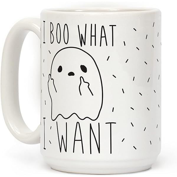 LookHUMAN I Boo What I Want White 11 Ounce Ceramic Coffee Mug | Amazon (US)
