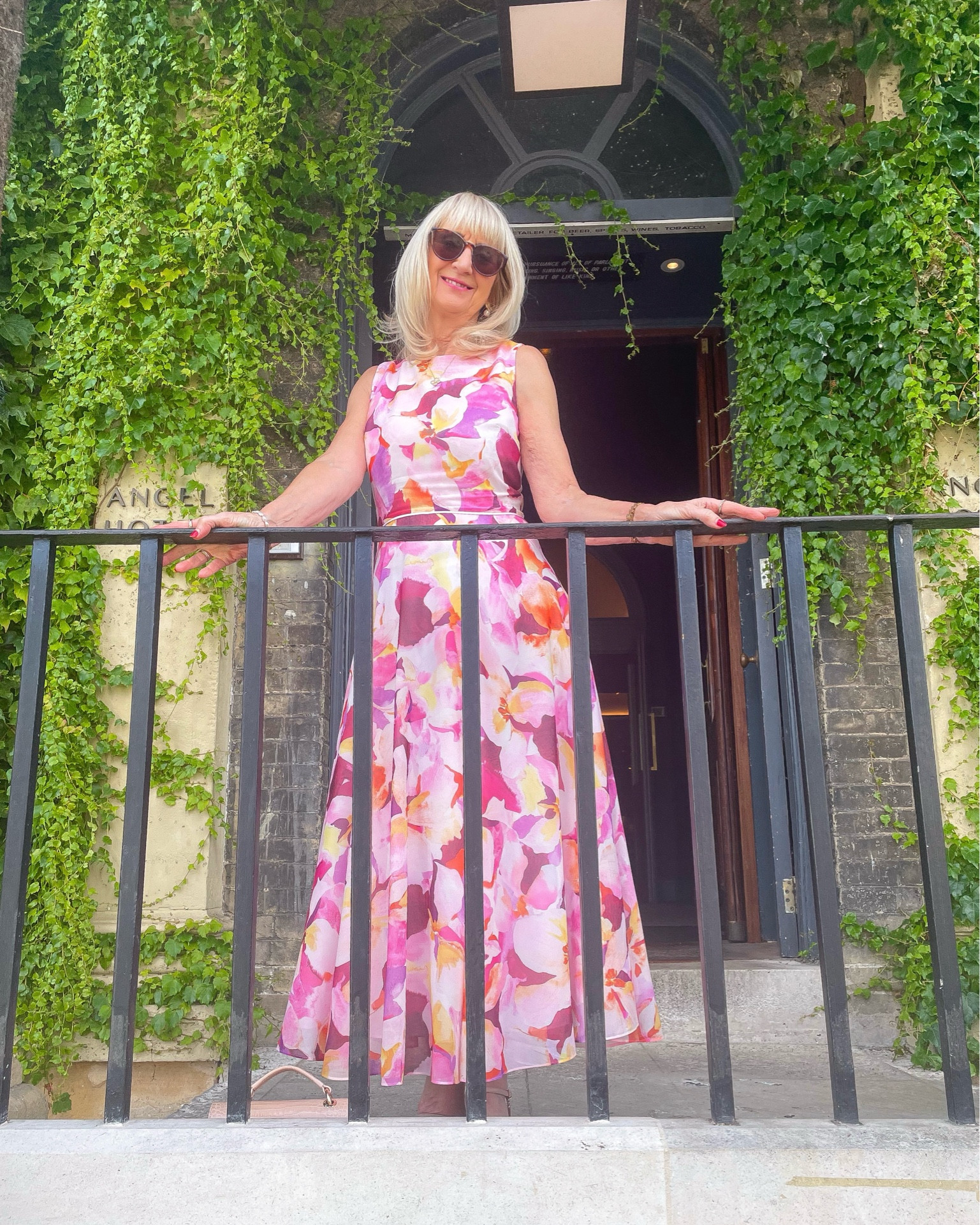 Occasion Wear Dress 
Pink multi pattern midi fit and flare dress 

#LTKsale #LTKwedding #LTKuk