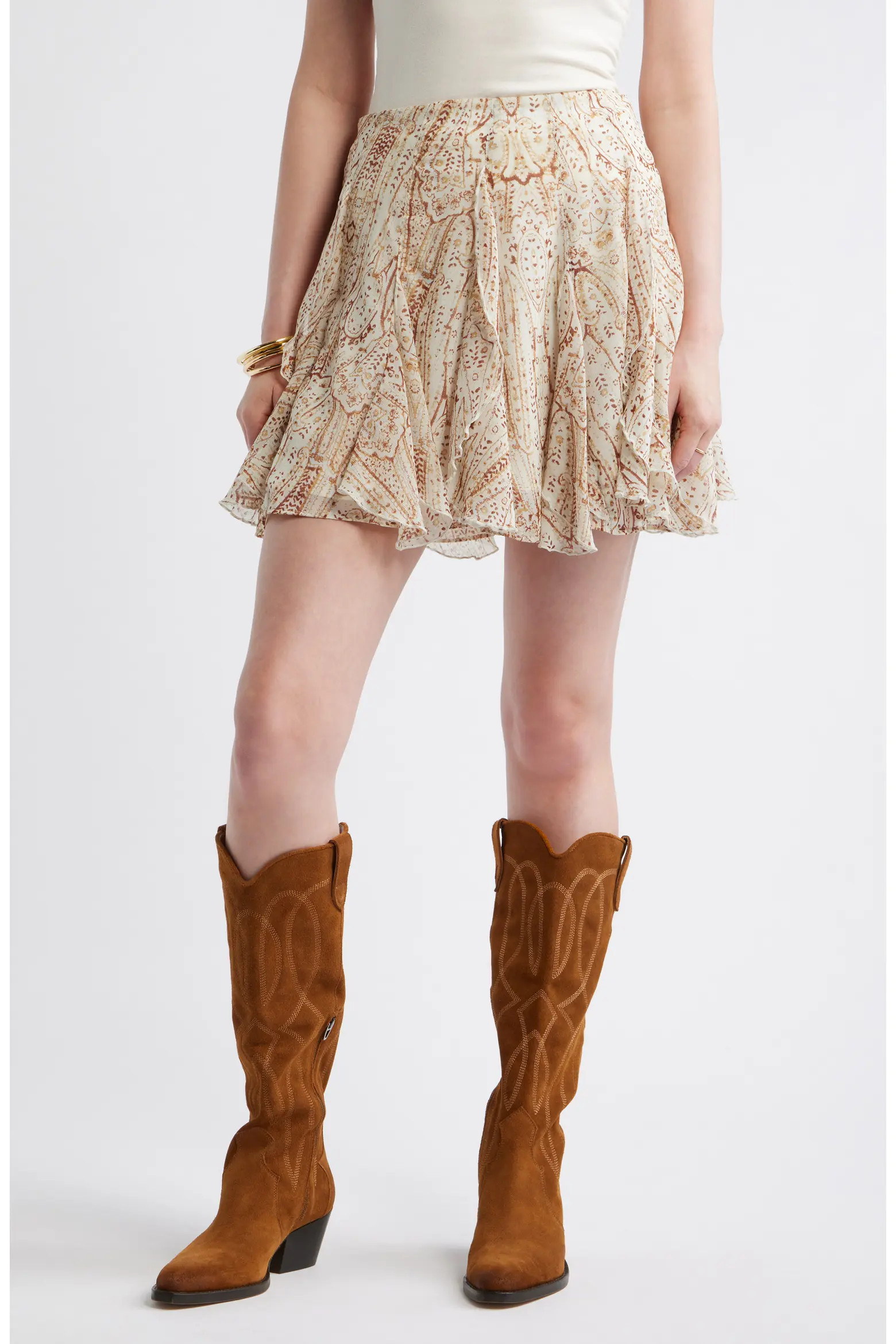 Vertical Ruffle Miniskirt (Women) | Nordstrom | Nordstrom