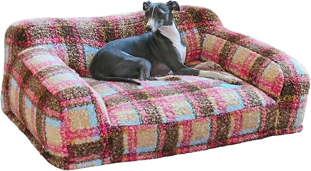 ZEZE Vintage Furniture Style Sofa Pet Bed - Washable Plush Dog & Cat Couch, Retro Style Pet Furni... | Amazon (US)