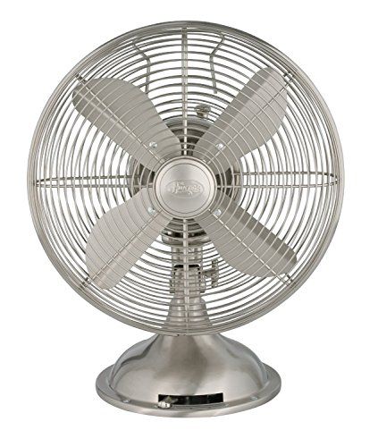Sienhua Group Hunter 12” Retro Table Fan in Brushed Nickel | Amazon (US)