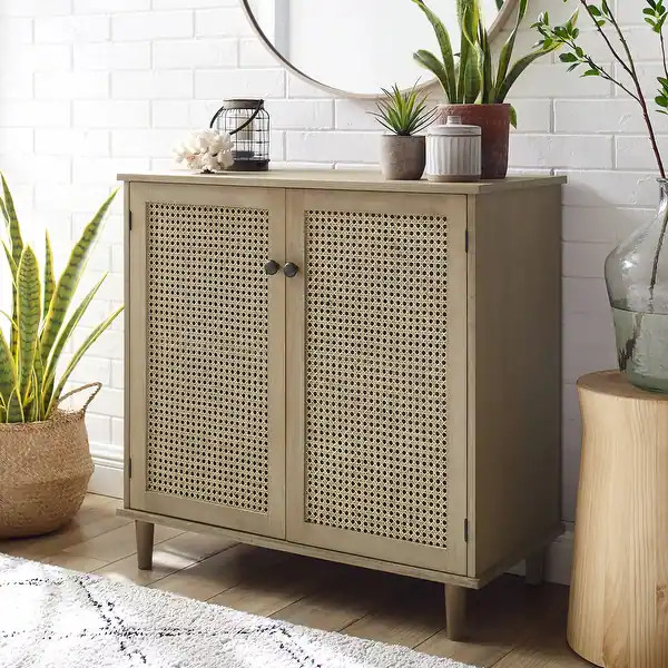 Art Leon Woven Rattan Wicker Accent Cabinet | Bed Bath & Beyond