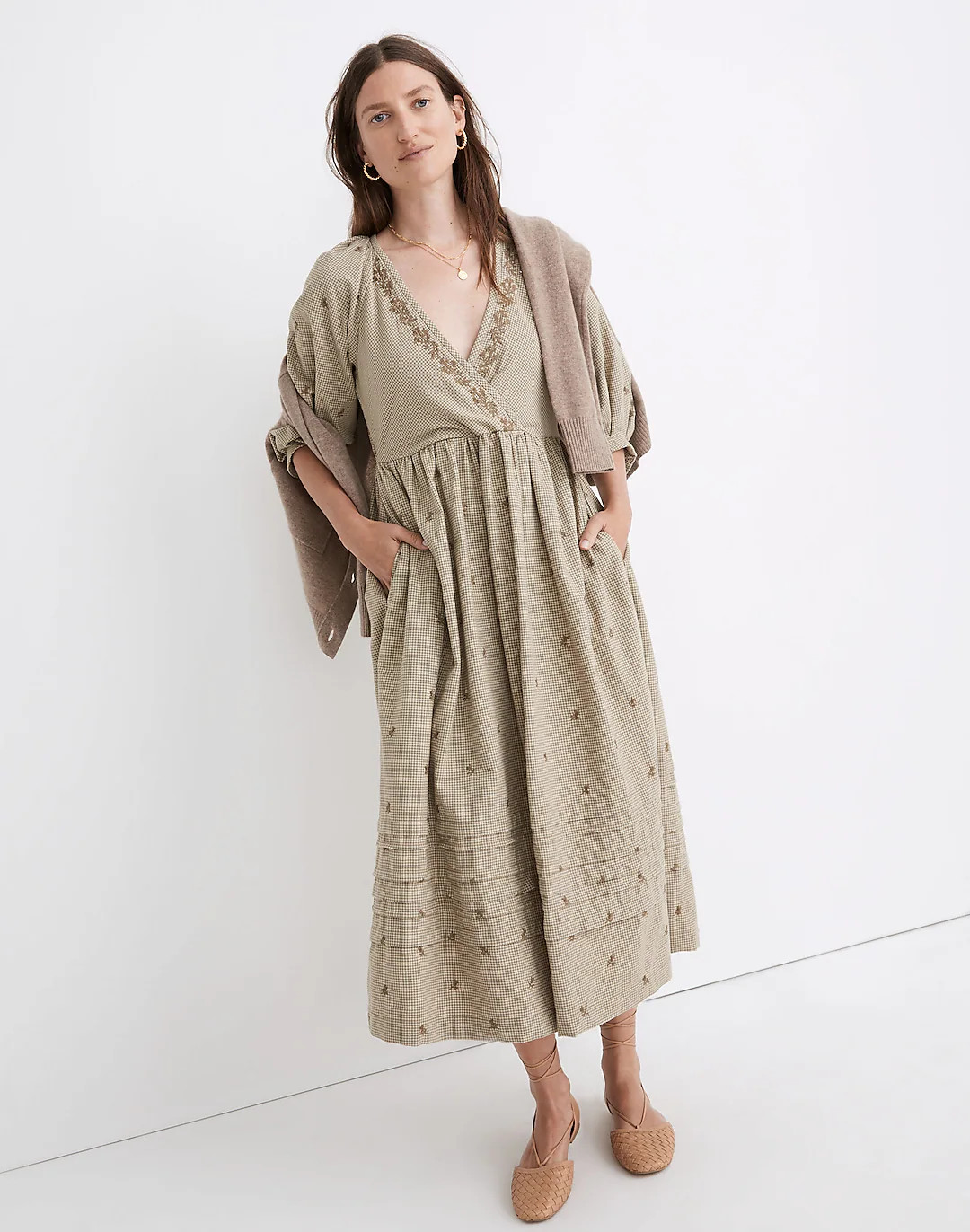 Marianna Puff-Sleeve Midi Dress in Welsh Blossoms | Madewell