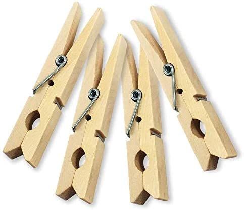 (Pack of 50) JABINCO Wooden Clothespins About 2-7/8" Long | Amazon (US)