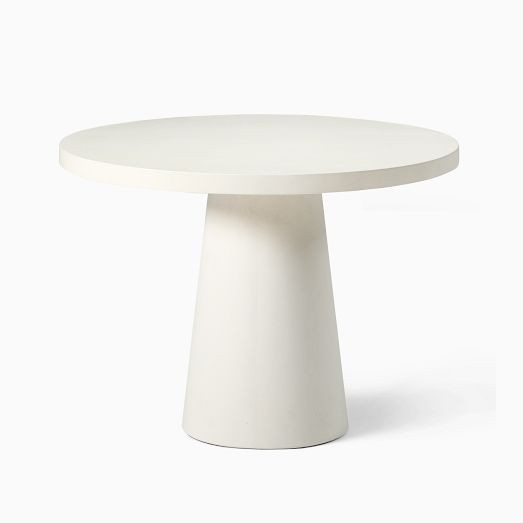 Concrete Indoor/Outdoor Pedestal Round Dining Table (32"&ndash;60") | West Elm (US)