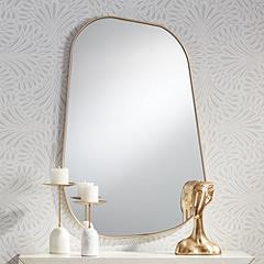 Possini Euro Reuleaux 26" x 40" Champagne Gold Wall Mirror | www.lampsplus.com | Lamps Plus