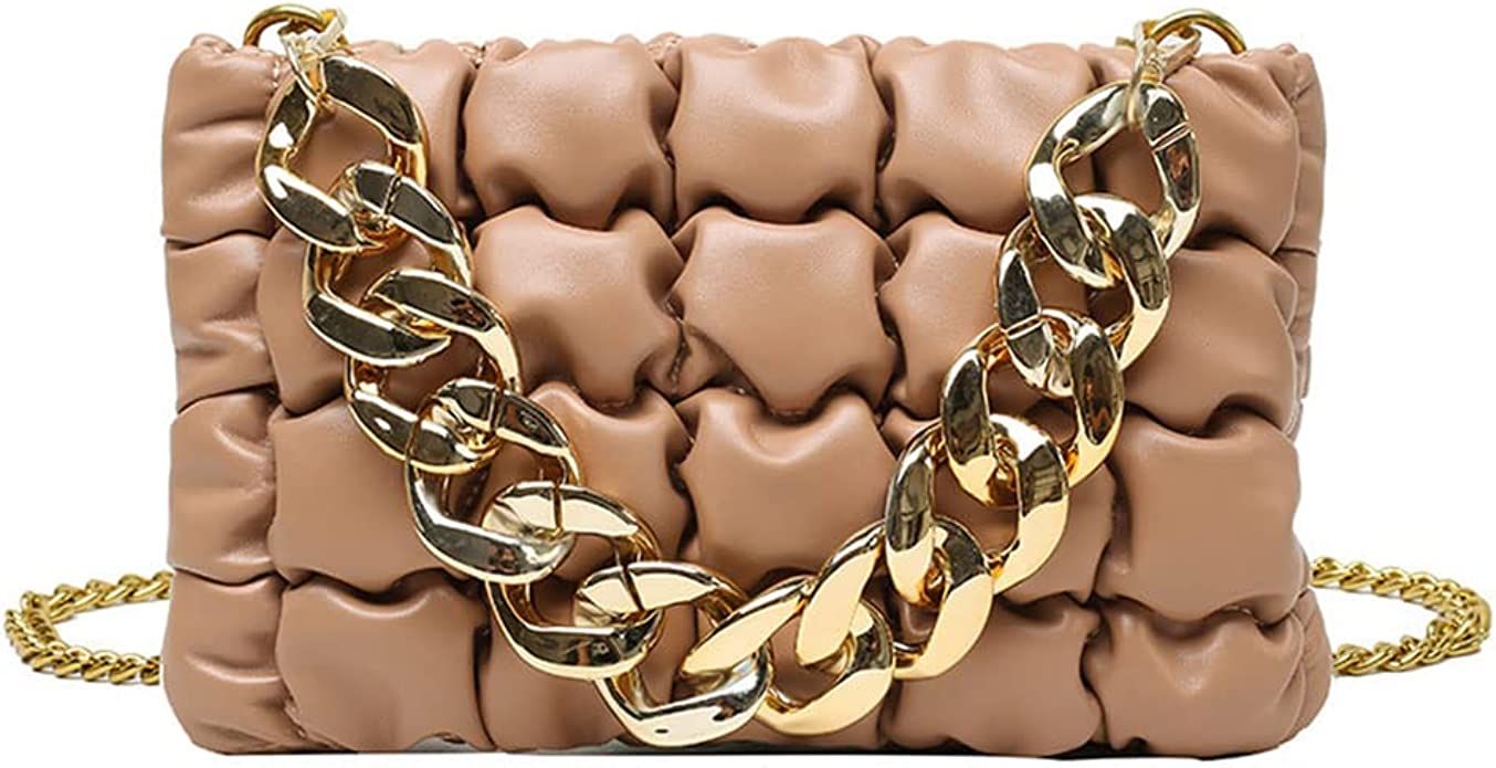 Chunky Chain Purses, KITOLTER Small Shoulder Bag Handbags Purse for Women | Amazon (US)