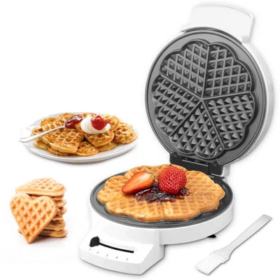 Mini Heart Shaped Waffle Maker – Thin Iron with Shade Control | Wayfair North America