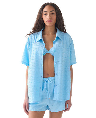 kate spade new york Women's Short-Sleeve Cover-Up Shirt - Macy's | Macy's