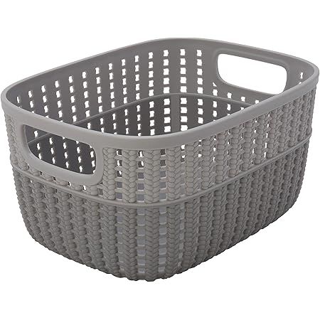 Simplify 2 Tone Sailor Knot Storage Tote | Decorative Basket | Closet Organization | De-clutter |... | Amazon (US)